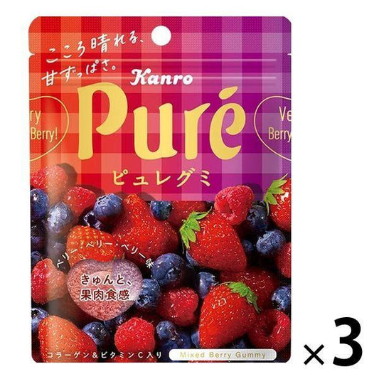 퓨레구미 베리・베리・베리 56g 3 포 칸로 젤리