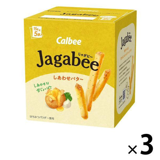 Jagabee시아와세버터 허니버터〜 80g 3상자 Calbee 스낵 과자