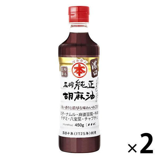 다케모토 유지 말 폰 압착 순정 참기름 짙은 맛 애완동물450g 2개