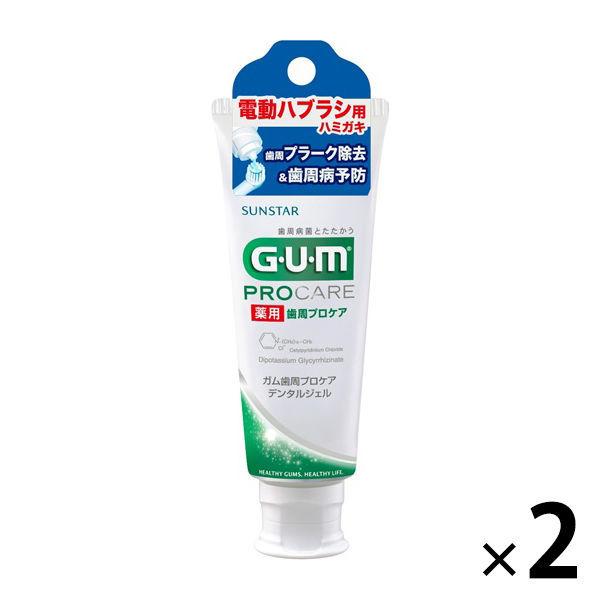 껌치 주프로 케어 전동 브러쉬용 덴탈 젤 65g 1세트(2개) 썬스타 GUM 치약 살균치 주병충치 불소 구취