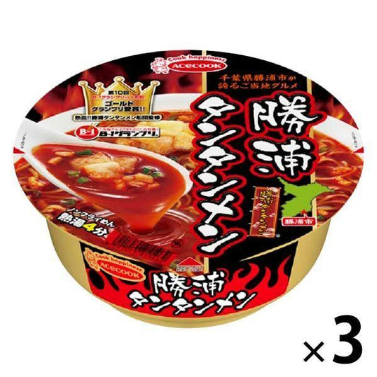 에이스쿡 가츠우라 탕 탕 멘 3개