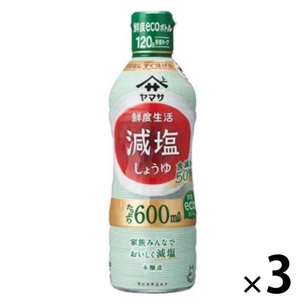 자 마사 신선도 생활 저염 간장 600ml 신선도 보틀 3개