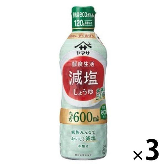 자 마사 신선도 생활 저염 간장 600ml 신선도 보틀 3개