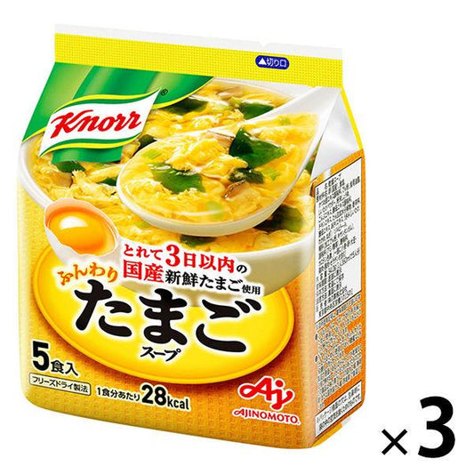 아지노모토 knorr부드럽게 달걀 스프대 5개입×3 개알 스프