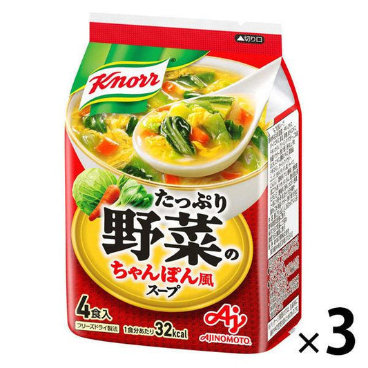 아지노모토 knorr 듬뿍 야채의 짬뽕풍 스프 4개입×3개