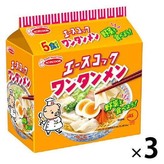 에이스쿡 완탕 멘 5 식팩×3개