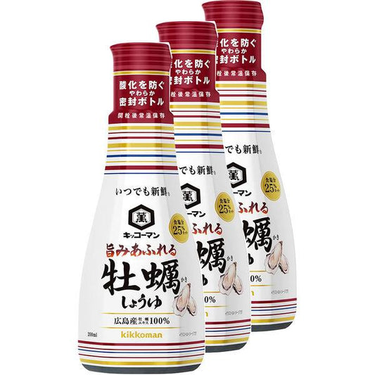기꼬만 언제라도 신선 맛이 좋다는 느낌 넘치는 굴 간장 200ml 3개