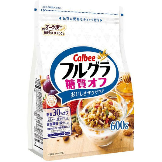 Calbee 후르츠 그래놀라 당질 오프 600g 1봉지 시리얼