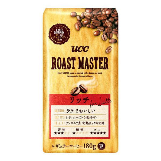 (원두커피)UCC ROAST MASTER 콩 리치맛 for LATTE 1봉지(180g)