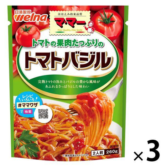 닛신 foods 마마 토마토의 과육 듬뿍 토마토 바질 2남의 앞 (260g) ×3개