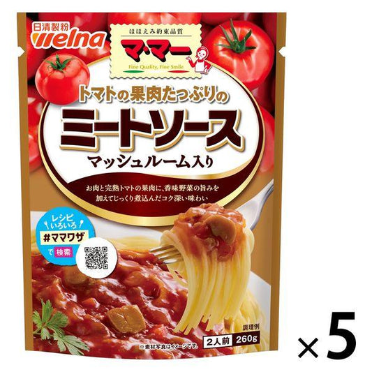 닛신 foods 마마 토마토의 과육 듬뿍 미트 소스 mash 룸 들어감 2남의 앞 (260g) ×5개