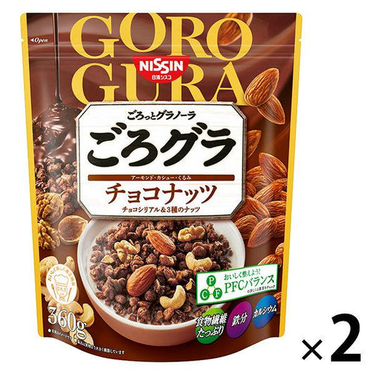 닛신시스코 경 #과 그라 노라 초콜릿 너츠 400g 1세트(2 포) 시리얼