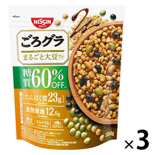 닛신시스코 경 #과 그라 노라 통째로 대두 당질60%오프 360g 1세트(3 포) 시리얼