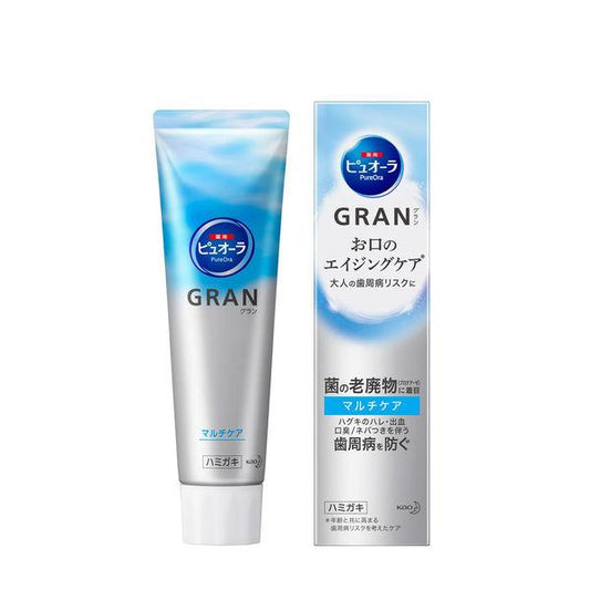 퓨오라 GRAN(그랜드) 멀티 케어 모이스트 클리어 민트의 향기 맛 100g 1개 가오 치약 충치・구취・치주병예방