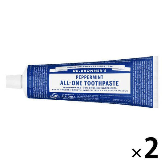 닥터 브로나 올 원 tooth Paste 페퍼민트 140g 1세트(2개) 네이쳐의 웨이 치약