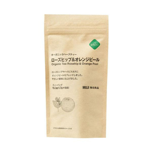 무인 양품 오거닉 허브 티 로즈 힙 amp;오렌지 pea루 15.3g(1.7g×9백) 우량품 계획