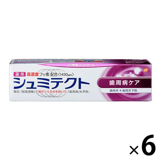 의약부외품 약용 취미 테크도 치주병케어 지각 과민 예방 치약 90g 1세트(6개)그라구소・스미스 클라인 치주병예방,충치 예방