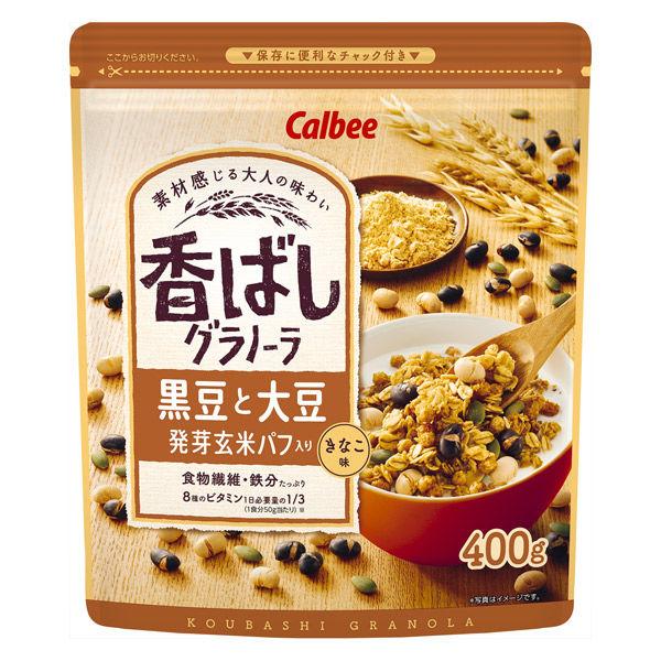 향기롭 그라 노라검은 콩과 대두 400g 1봉지 Calbee 시리얼 그라 노라