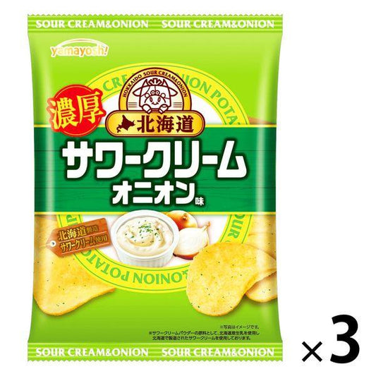 산방제과 포테이토 칩 홋카이도 sour 사워크림 양파맛 맛 3 포 스낵 과자