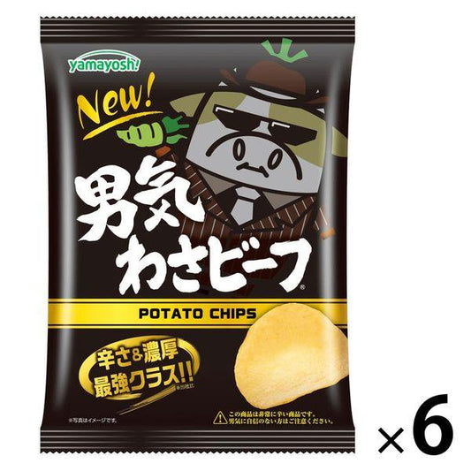 산방제과 포테이토 칩 남자 기와사비맛 50g 6 포 스낵 과자