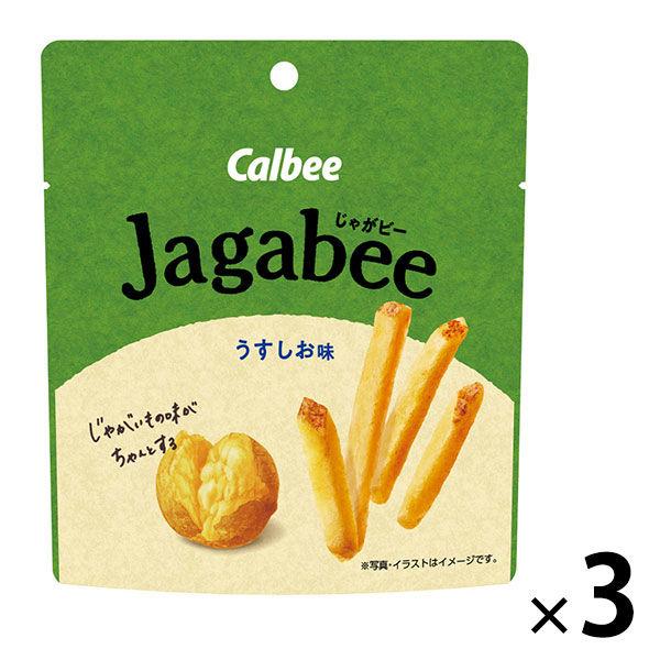 Calbee 스탠드 파우치타입 Jagabee 덜짠 맛 40g 3 포 스낵 과자 안주