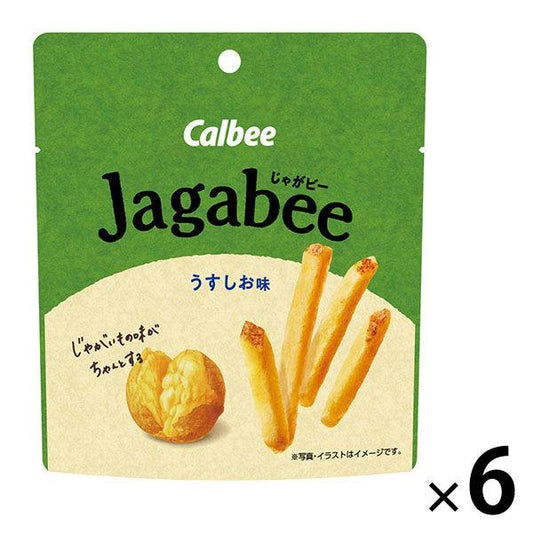 Calbee 스탠드 파우치타입 Jagabee 덜짠 맛 40g 6 포 스낵 과자 안주