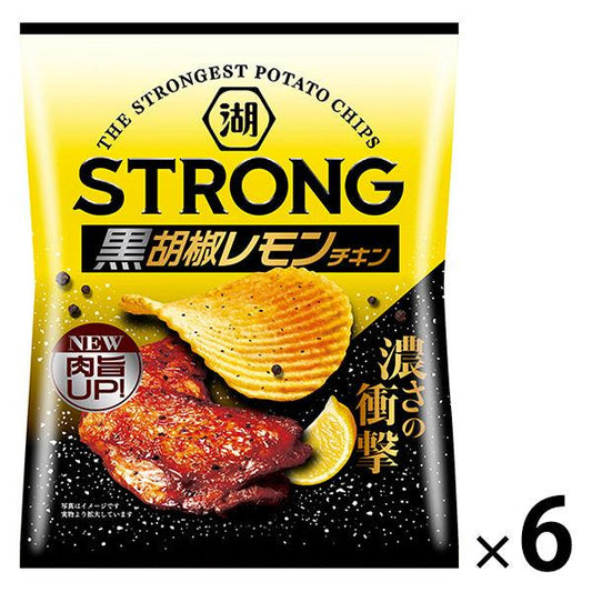 코이케야 KOIKEYA STRONG 포테이토 칩흑 후추 레몬 치킨 6 포 스낵 과자 안주