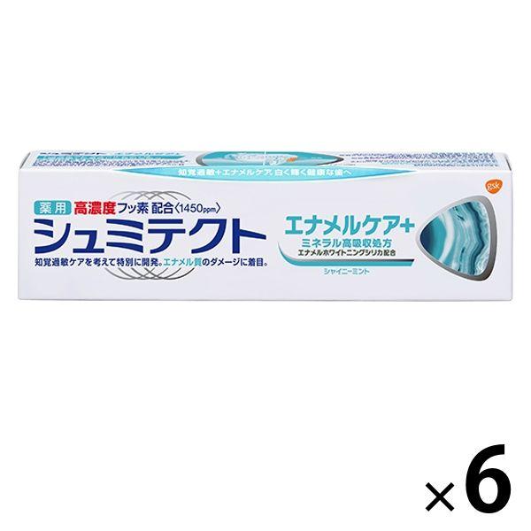 취미 테크도 에나멜 케어+(의약부외품) 치약 지각 과민 케어 고농도 불소 배합 lt;1450ppm gt; 6개