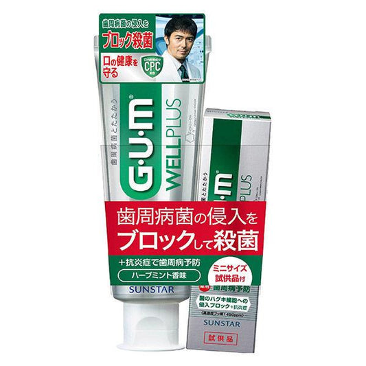 (수량 한정)껌 웰 플러스 덴탈 Paste 허브 민트 125g+미니 Paste25g 썬스타 GUM 치약치 주병