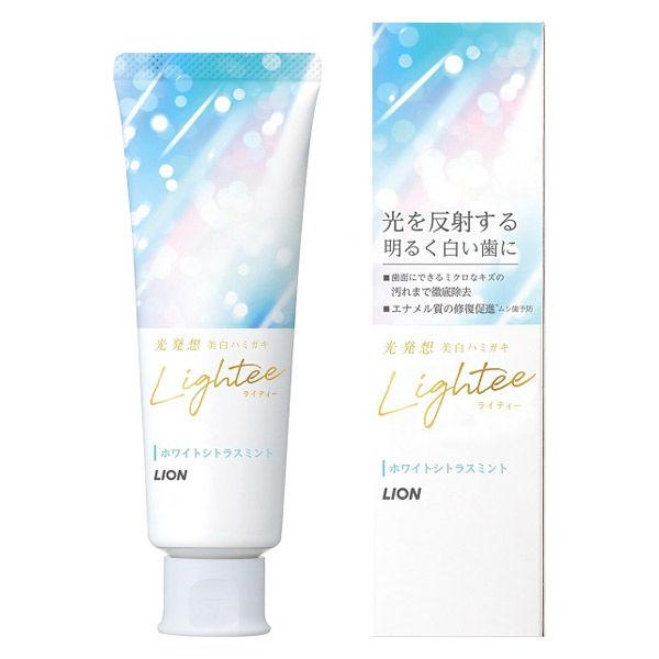 Lightee(라이 티) 화이트닌구 케어 화이트 시트러스 민트 100g 1개 라이온 치약 구취 예방 미백