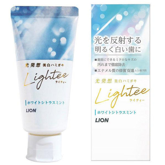 Lightee(라이 티) 화이트닌구 케어 화이트 시트러스 민트 53g 1개 라이온 치약 구취 예방 미백