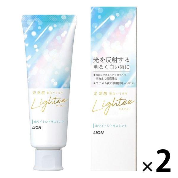 Lightee(라이 티) 화이트닌구 케어  화이트 시트러스 민트 100g 2개 라이온 치약 구취 예방 미백