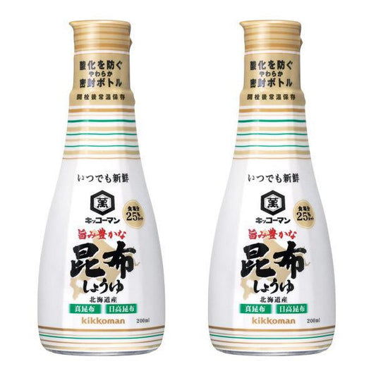 기꼬만 맛이 좋다는 느낌 풍부한 다시마 간장 200ml lt;유연함(부드러움)인지(든가) 밀봉 보틀 gt; 2개