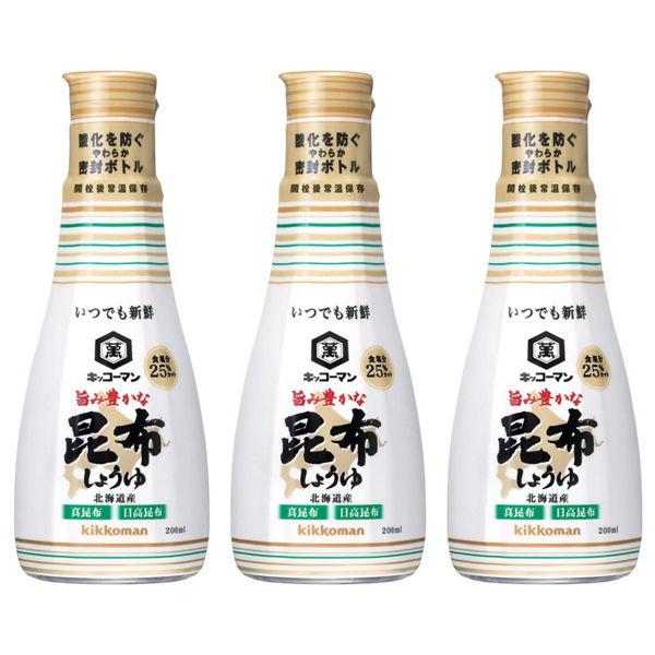 기꼬만 맛이 좋다는 느낌 풍부한 다시마 간장 200ml lt;유연함(부드러움)인지(든가) 밀봉 보틀 gt; 3개