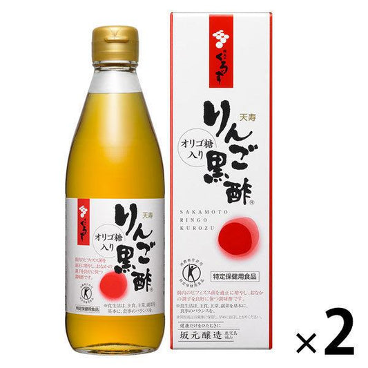 사카모토 양조 천수 사과흑 식초 360ml1세트(2개)