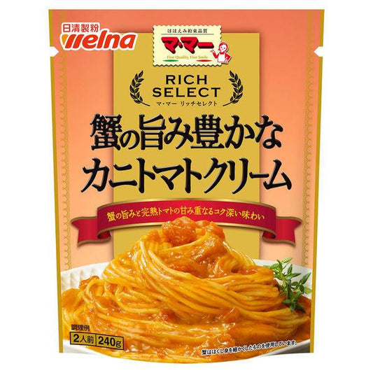 닛신 foods 마마 리치맛 셀렉트 게의 맛이 좋다는 느낌 풍일까 게 토마토 크림 2남의 앞 (240g) ×1개
