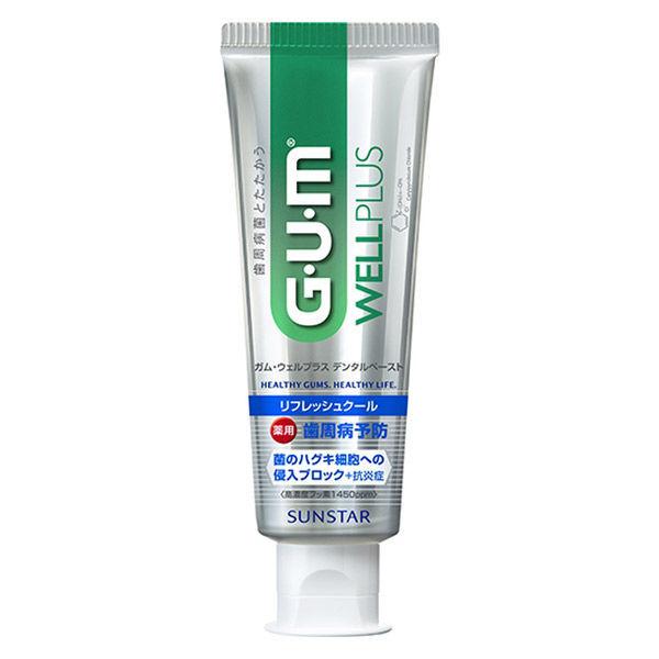 껌 웰 플러스 덴탈 Paste 리프레시 쿨 125g 썬스타 GUM 치약 블럭 살균치 주병충치 구취 오름 농도 불소