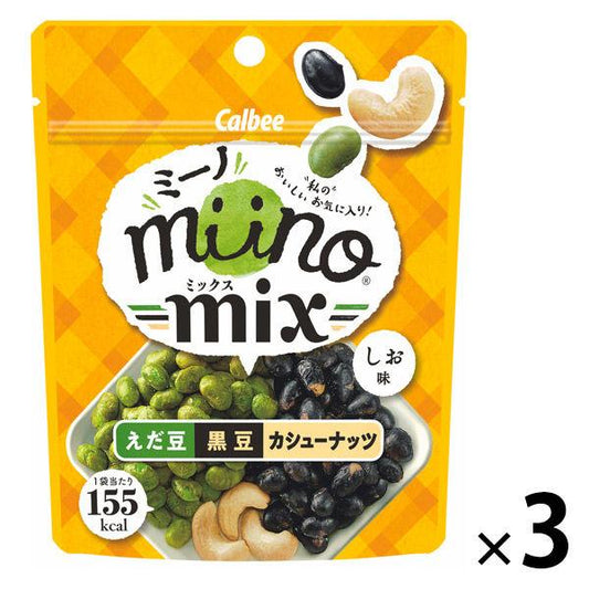 Calbee miino(me 노)MIX완두콩・검은 콩・캐슈넛 짭짤한 맛 27g 3 포